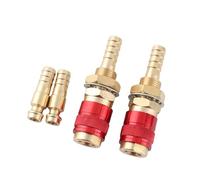 2pcs 8 Mm Adaptateur à Eau et à Gaz, Raccord de Connecteur Rapide pour Torche de Soudage TIG, Connecteur de Construction en Laiton Robuste Ensemble pour la Torche Soudeuse MIG, Tuyau de Raccord Rapide
