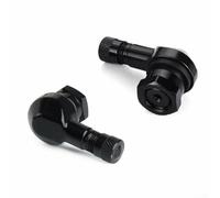 2pcs 90 Degree Aluminum Valve Stem Tubeless Black | 90 degree bent design, easy pour access tight spaces, aluminum alloy shell, black finish, 2pcs set