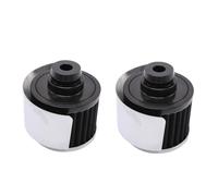2Pcs 9516BLK Black+Chrome Washable Valve Cover Breather with Hood Push-in Styl Filter Elements for 1 1/4" Holes