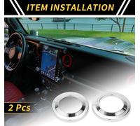 2Pcs A Pilier Haut-Parleur Anneau Couverture Garniture Pour Jeep Wrangler Jk 2007-2014 Fenšºtre A Pilier AntšŠrieur Corne Haut-Parleur Couverture StšŠršŠo Audio Cadre Abs ArgentšŠ