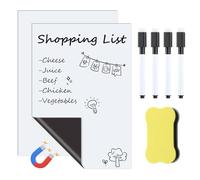 2PCS A4 Calendrier Magnetique Frigo,Tableau Magnetique Frigo Effaçable à sec avec 4 Stylos Marqueurs et une Gomme Magnétique pour weekly planner comme To-Do List Organisation Familiale