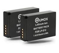 2pcs accu LP-E12 Qumox batterie pour Canon EOS M, M50, M2, M100, M10, 100D G