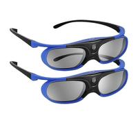 2Pcs Active Shutter Eyewear DLP-Link 3D Glasses USB Rechargeable for DLP LINK Projectors for BenQ W1070 W700 Project