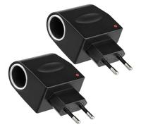 2pcs Adaptateur Allume Cigare Prise Secteur 220v à 12v Transformateur | 500mA 6W Convertisseur Ac/Dc de Tension Prise Murale EU Pour Appareils Auto Chargeur Domestique GPS Caméras Embarquées