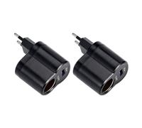 2Pcs Adaptateur d'alimentation de Voiture AC-DC, 220V à 12V Convertisseur de Tension de Voiture Convertisseur Allume-Cigare Prise Onduleur Adaptateur Secteur pour Prise électrique UE pour Camion Van