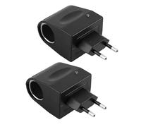 2Pcs Adaptateur Prise Allume Cigare 12V 500MA Secteur Adaptateur d'alimentation Voiture 90V-240V AC à DC Transformateur Convertisseur Courant Murale pour GPS, Purificateur d'air Mini-Glacière