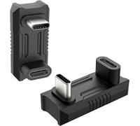 2Pcs Adaptateur Usb-C 180 Degrés, Connecteur Mâle Vers Usb-C Femelle En Forme De U Supportan140W De Charge Rapide, Pour Legion Go, Steam Deck, Switch, Ordinateur Portable, Noir[POR5243215]