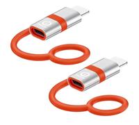 2PCS Adaptateur USB C vers L 30W, Charge Rapide PD et Transfert de Données, Cordon Silicone Anti-Perte Durable, Compatible avec 11/12/13, nécessite un câble dédié pour le transfert de données