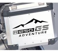 2pcs adhésif R1250GS Adventure Compatible avec Les Motos BMW Motorrad R1250 GS R 1250 HP Touratech y GIVI Trekker Outback 37L 48L (Noir/Gris)