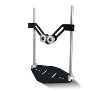 2PCS Adjustable Cutting Machine Support Frame, V-Shaped Support Frame, Double Roller/Height Adjustable, Load Capacity 100kg, for Cylinders with Diameters of 12~200mm, for Woodworking