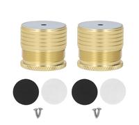 2Pcs Adjustable Furniture Leg Risers for Table Sofa Chair Desk Strong Support 23-37mm Height Aluminum Alloy Feet for Bed Cabinet Bathroom (Or brillant)