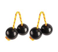 2pcs Africain Rhythmic Ball Ajustement Réglable Black Confortable Africain Shaker Ball pour Divertir Easy To Play