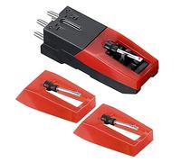 2pcs Aiguille pour Tourne-Disque avec 1 Cartouche, pour Phonographe Platine Tourne-Disque Diamant Stylet de Remplacement pour Tourne-Disque Vinyle
