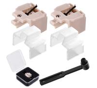2pcs Aiguilles de Rechange pour Platine Vinyle Audio-Technica, Stylet Diamant avec Brosse Compatibles avec Les Modèles Audio-Technica AT-LP60X AT-LP60XBT AT3600L AT-LP2D-USB AT-PL300 et Autres