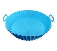 2PCS Air friteuse doublure en silicone avec poignée plaque de cuisson antiadhésive réutilisable pour four et air friteuse accessoires de cuisine de qualité alimentaire entretien facile à nettoyer