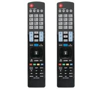 2Pcs AKB73756565 Remplacer la Télécommande adaptée à LG TV 42LG5000 42PC1RV 50PK760 22LG3060 32LV2500 32LG30RA 37LH7020 37LG5000 50PG60 60PA6500 19LV2500 32LK330ZH 32LG3000 37LH4000 37LG3000