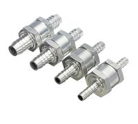 2PCS Aluminum Alloy Silver 6mm 8mm 10mm 12mm Car Gasoline Diesel Fuel One-way Check Valve(2pcs 12mm)