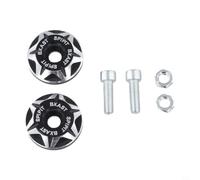 2PCS Aluminum License Plate Screws 6MM Anodized(black)