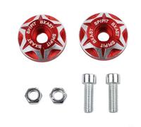 2PCS Aluminum License Plate Screws 6MM Anodized(red)