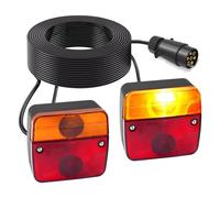 2Pcs Amber Square Stud Mount Trailer Marker Lights LED Trailer Side Marker Lights Reflective Rectangular Clearance Lights for Truck Camper Utility Trailer Waterproof éclairage de la remorque Lights