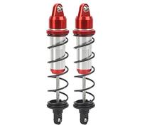 2pcs Amortisseurs Avant Absorption des Chocs Améliorer Stabilité Haute Résistance 180mm RC Avant Damper pour Voiture 1/5 RC (Rouge)