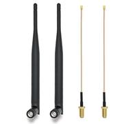 2PCS Antenne WiFi, Antennes Omnidirectionnelles 868 MHz SMA Mâle avec Rallonge IPEX 15 cm, Antenne w-ifi Exterieur Gain 3 dBi pour Modules LoRaWAN, ESP32 Lora, IoT, Répéteur WiFi