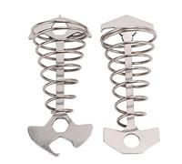 2pcs Anti-Tri Trip Deck Alit Down Fish Fish Shape Shape Wind Corde Ropeur avec Ressort pour Camping extérieur