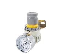 2pcs AR2000 G1/4 Mini Air Pressure Regulator Adjustable Pneumatic Reducing Valve With Gauge For Compressor AR1500 BR3000 BR4000 10bar(AR2000-10MM)