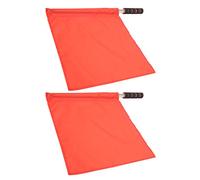 2pcs Arbitre Drapeaux Officiels en Acier Inoxydable Competition de Sport de Ligne Ligne Green (rouge)