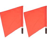 2pcs Arbitre Drapeaux officiels Pole en acier inoxydable Homme de compétition sportive Handflagred