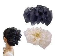 2PCS Arc Bulle Clips, Bow Bubble Clips, Grandes Pince Cheveux, Pinces à Cheveux Anti-Dérapante, Pince à Cheveux Griffe, Griffe pour Cheveux épais, Accessoires de Coiffure pour Femmes Filles