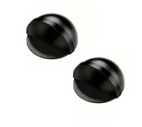 2PCS Arrêts de Portes Adhesive, Butée de Porte en Acier Inoxydable avec Pare-Chocs en Caoutchouc, Butee de Porte Interieur Bloc Porte, Bloque Porte pour Protection des Murs et Sols