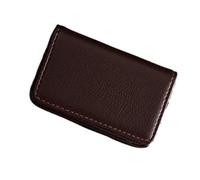 2pcs Arrival PU Leather Stainless Steel Men/Women Credit Bank Card Case Metal Box Magnetic Business Holder(Coffee)
