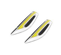 2Pcs Autocollant d'évent latéral de voiture, Asudaro Lame de voiture Fender Autocollants décoratifs Universal Auto Car Vehicle Air Vent Outlet Panel Decal