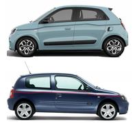 2Pcs Autocollants de Taille de côté de Voiture, pour Renault Twingo 3 Racing Long Stripe Style Vinyle Film Decor Décalcomanies Auto Tuning Accessoires