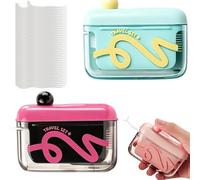 2PCS Automatic Pop-up Portable Floss Dispenser with 100Pcs Dental Floss, Travel Floss Picks, Dental Floss Case, Travel Toothpick Case for Home Office Travel Outdoor (C)