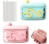 2PCS Automatic Pop-up Portable Floss Dispenser with 100Pcs Dental Floss, Travel Floss Picks, Dental Floss Case, Travel Toothpick Case for Home Office Travel Outdoor (A)