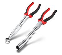 2PCS Automotive Sparks Prigs Toolt Toolt Extenled Reach Design Nonslip Handle Pour Un Retrait Précis Dans Les Zones Moteurs Compactes PLIGS PLIGNE PLIRE AVEC ERGONOMIQUE