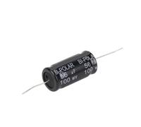 2Pcs B05A 100V Superior Capacitor Horizontal Electrolytic Capacitor Speaker Frequency-Divided Audio Capacitor Audiophile MQXFCZUX(18uF 100V)