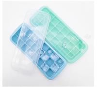 2pcs Bac à Glaçons en Silicone Moules à Glace avec Couvercle pour DIY Ice Cube，Gelée, Purée, Jus, Cocktails, Whisky, Glace