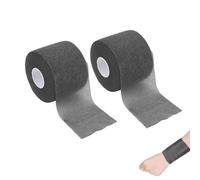 2pcs Badminton Grip Cushion Wrap, Racket Grip Rack Backing Film Polyurethane Absorption Wrap Not Slip Backing Film for Tennis Racket (Noir)