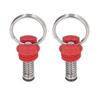2Pcs Ball Lock Keg Pressure Relief Valve, Corny Keg Pressure Relief Valve, Keg Pressure Relief Valve Ball Lock Couvercle Cornelius Style Kit D'accessoires Pour la Sécurité`(rouge)