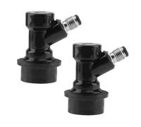 2Pcs Ball Lock Kit de déconnexion de bière pour Homebrew Beer Soda Corny Keg Liquid Connectors, 1/4 Barb Ball Lock Liquid Disconnect 1/4 Barb with Beer Swivel Nuts(Le noir)