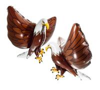 2PCS Ballon Aigle, Ballon Aluminium Aigle en Brun,Ballon Aigle 3D, Aigle Aluminium Ballons Grande Aigle Ballon De FêTe Anniversaire Décoration,83 x 66 cm