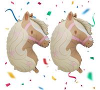 2PCS Ballons Cheval XXL Feuille D'aluminium Ballon Animaux,Ballon Gonflable Cheval pour Fête Anniversaire Enfant,Mariages,Douche de Bébé,Décorations École d'Équitation
