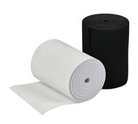 2pcs Bande Élastique,Ruban de Couture Élastique,Rouleau de Ruban de Fil de Polyester,Élastique Noir et Blanc,Ruban de Polyester, Multifonction pour Bricolage,Couture,Emballage -10cm x4mx0.8mm