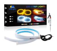2Pcs Bande LED DRL Ambre Blanc 12V 24 inch