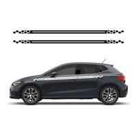 2PCS Bandes de Porte latérale Autocollants de Voiture Décalcomanies Vinyle PVC Style nid d’Abeille, pour siège FR Ibiza 6j 6l Ateca Altea Leon Voiture Sport Modèles et décalcomanies Accessoires