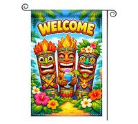 2Pcs Bannière Bonjour Hawaïen Drapeau De Cour | 30X45Cm Drapeau De Jardin Résistant Décoratif Bannières Pour Intérieure Toutes Les Saisons