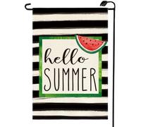 2Pcs Bannière Bonjour L'Été Drapeau
